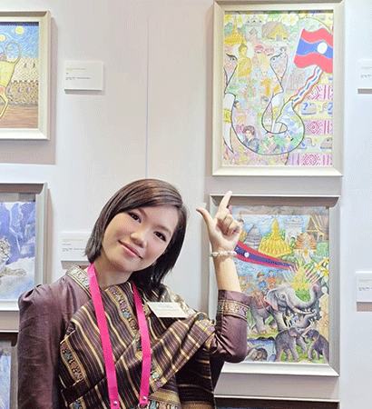 Young Lao artists showcase heritage through art