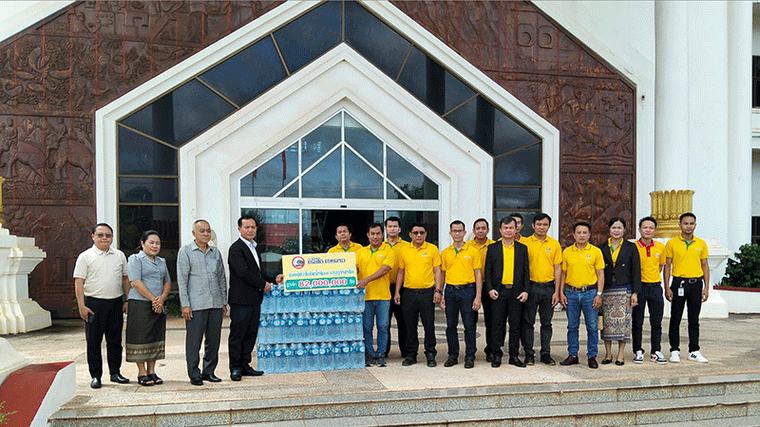 Lao Brewery Company joins government leaders to deliver flood relief to seven provinces